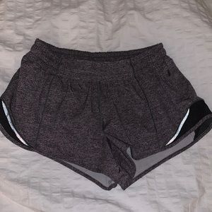 Grey hotty hot lululemon shorts